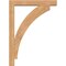 Ekena Millwork Thorton Block Smooth Bracket w/ Offset Brace, Western Red Cedar, 5 1/2"W x 32"D x 44"H BKT0604X32X44THR05SWR - alternate 2